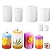 Stampo per Candele in Silicone 6 Pezzi, Stampi per Candele Fai da Te, Cilindri, Stampi per Candela in Resina con Adesivi per Stoppino per Sapone Fatto a Mano, Candele Profumate