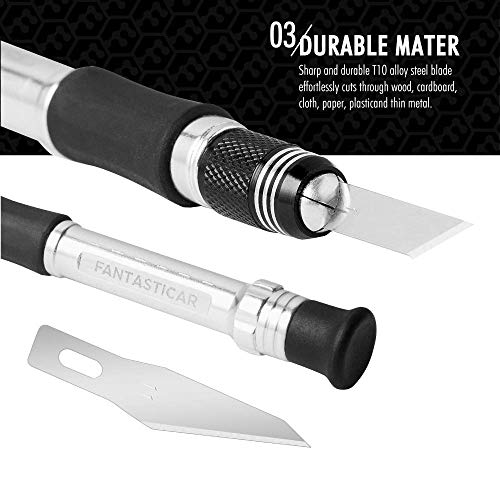 Fantasticar Craft Knife Precision Cutter Hobby Knife And Retractable Auto-Lock Utility Knife Set With Extra Blades #TOP2