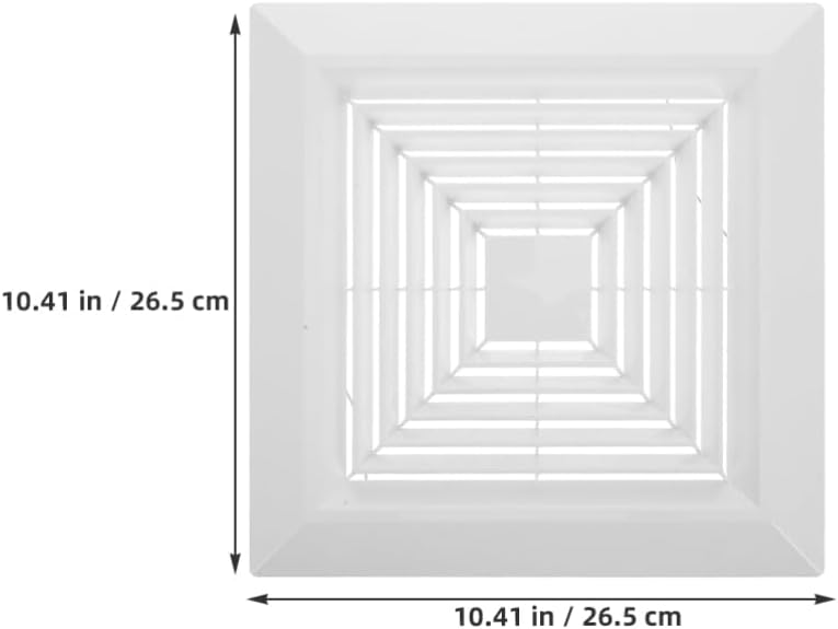 Amosfun Bathroom Exhaust Fan Cover: 10 Inch Square Ceiling Or Wall Mounted Air Diffuser Registers Grille Vent Bathroom Fan Cover