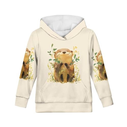 Boys Girls Casual Pullover Hoodies Hooded Sweatshirts Tops with Pocket