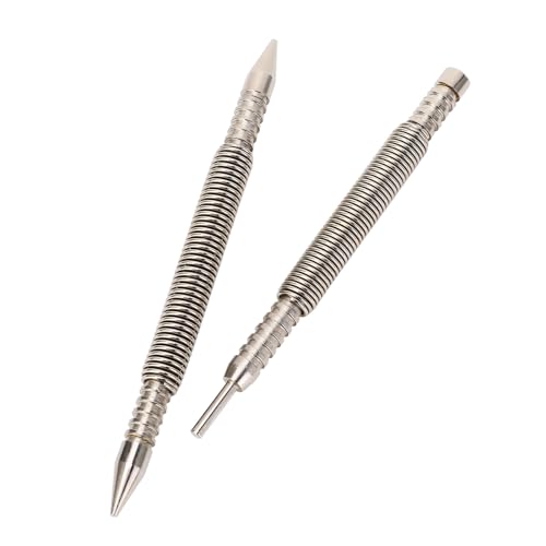 Juego de 2 Piezas de Clavos de Cabeza y Punzón de Bisagra, Ligero y Portátil, Fácil de Usar, Tamaño Compacto, Multiusos, Juego de Clavos de Resorte de Acero para Rodamientos