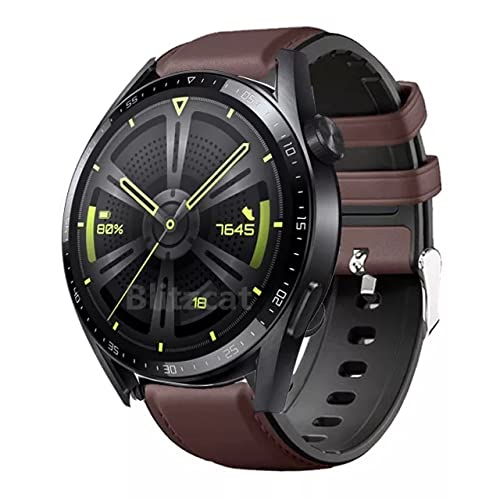 DadoSilicone Leather Band Compatible with Huawei Watch GT5 PRO | GT5 | GT4 | GT3 | GT2 | GT3 PRO | GT2 PRO | Watch 3/4 | Watch Ultimate | Watch buds | 46mm & 48mm, Quick release strap