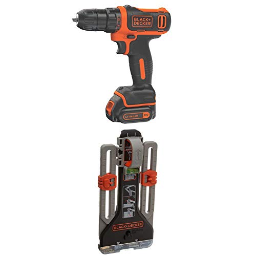 BLACK+DECKER 12V MAX Cordless Drill/Driver with MarkIT Picture Hanging Tool Kit (BDCDD12C & BDMKIT101C)