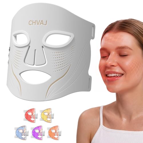 Wireless LED Red Light Therapy Mask for Face, 4-in-1 Chip 312 Bea...