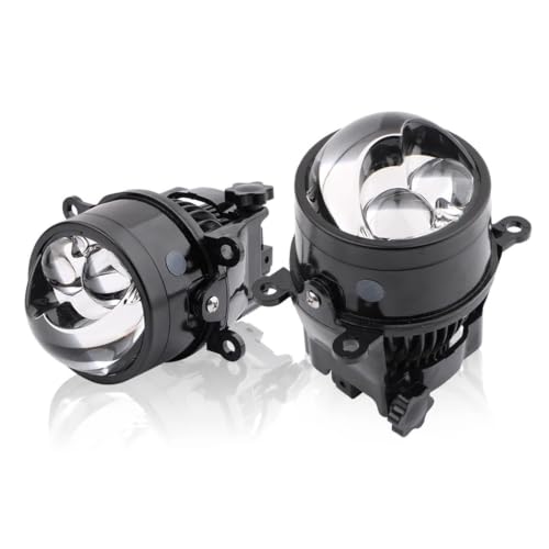 Image of Voseto Fog Lights Car Headlight Bulb Bi-led Fog Lights 3.0Inch Led Projector Lens Lamp White Light 6000K 4300K H11 HB3 9005 Canbus Fog Light Lamp(White yellow)