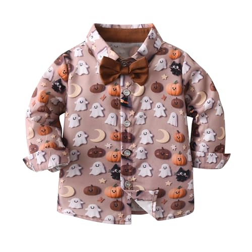 Image of Boarnseorl Baby Boys Pants Sets, Infant Long Sleeve Shirt + Pants + Bow Tie + Suspenders Outfits