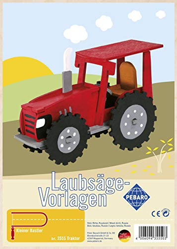 Pebaro 355S Laubsägevorlage Traktor, 3mm Sperrholz DIN A 4,...
