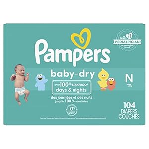 Pampers Baby Dry Diapers Size 0/Newborn 104 Count