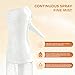 AMOMELA 2Pcs Continuous Spray Bottle For Hair,Ultra Fine Refillable Water Mister for Hair Styling, Plants, Cleaning, Salon, Misting & Skin Care（200ml/6.8oz Clear） (200ML 2PACK)