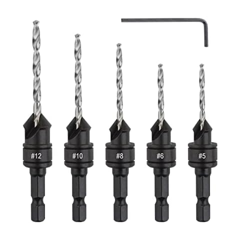 Gunpla 5pcs HSS Countersink Drill Bit Set Cover
