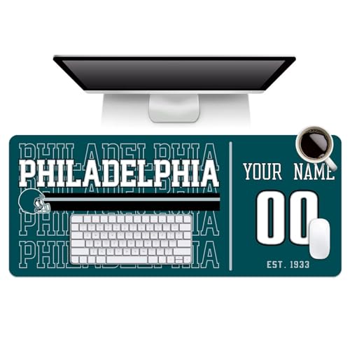 Image of ANTKING Philadelphia Mouse Pad Custom Name and Number Desk Pad for Men Women Youth Gifts