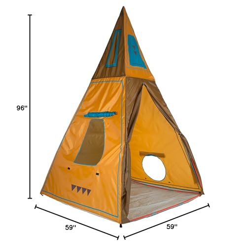Pacific Play Tents 30610 Kids Giant Tee Pee Tent Playhouse, 59" 59" x 96" High, Multi - Image 16