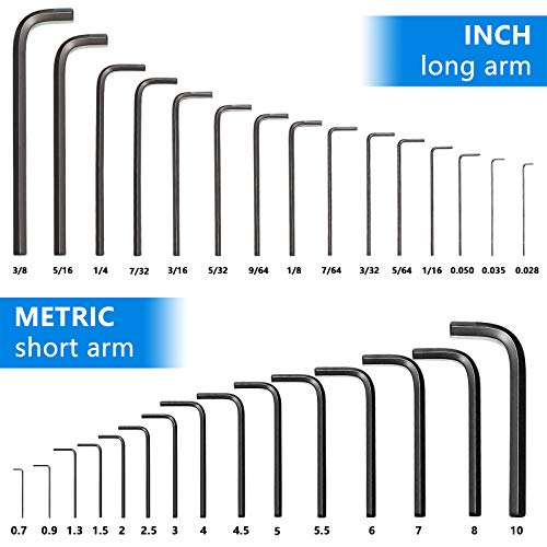 Inpower Allen Wrench Set, Sae And Metric Hex Key Set 30Pcs, Allen Key Set Tools With Storage Case For Hex Head Socket Screws. #TOP2