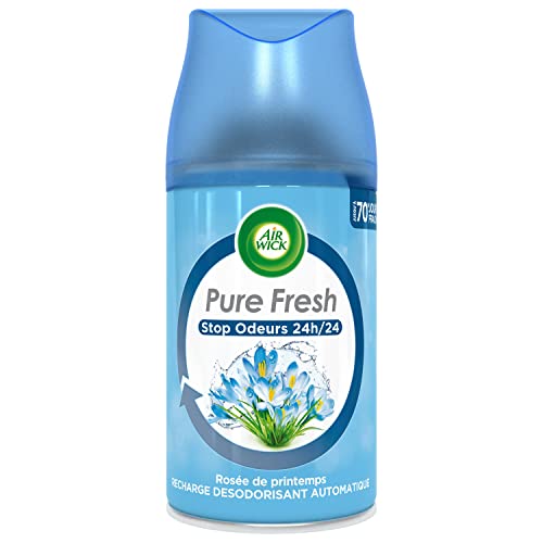 Air Wick Desodorisant Maison Recharge Diffuseur Freshmatic Max Parfum Rosée de Printemps - 250 ml