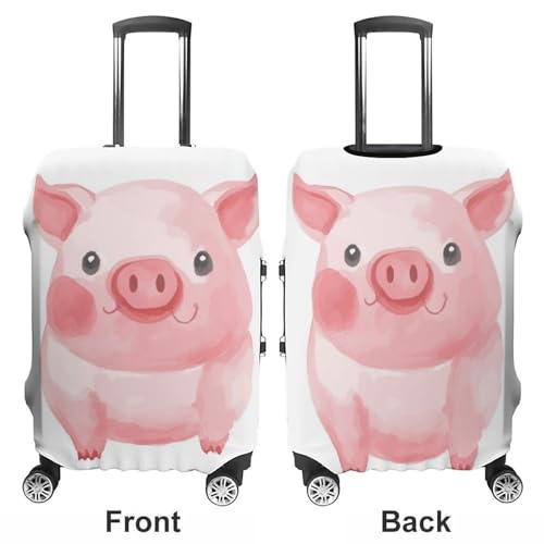 Lovely Pig Luggage Covers Tsa Approved Suitcase Cover Elastic Washable Luggage Sleeve Carry on Cover Protector Anti-Scratch Suitcase Protector Fits 19-30 Inch Case(XL)3