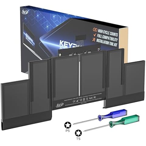 Key Power A1398 Battery, 15-inch MacBook Pro Retina Battery Replacement for A1398 (Late 2013, Mid 2014, Early/Mid 2015), Compatible Laptop Battery Models A1494 A1618 8700mAh. Cover