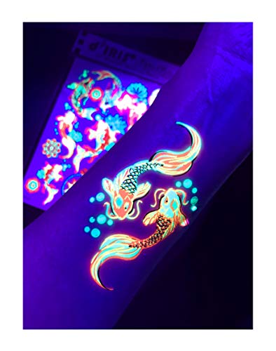d'IRIS studio Temporary Tattoos –1 Sheet Koi Fish Tattoo