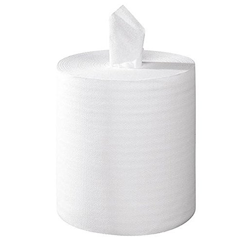 Essuie-mains gauffrés blanc 2x18g/m² - Carton de 6 rouleaux - Dévidage central -2 plis - 450 formats 20x25cm - H261GSM- Certifié France Medical Industrie