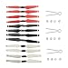 Produktbild Fytoo Neue 12 stücke Faltbare Propeller für Hubsan H501S H501A H501C H501M H501S W H501S pro MJX B2C B2W F18 D80 Bugs 2 F200SE RC Drone Quadcopter Brushless Ersatzteile (Schwarz&Weiß&Rot)
