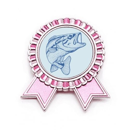 Broche poisson bleu grainé Art Déco grand bijou métal taille M pour femme