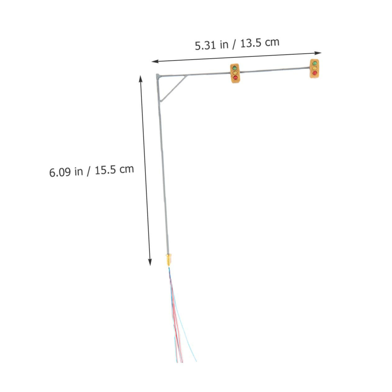 KALLORY Model Railroad Light Mini Signal Light for Scenery Miniature Traffic Lamp Abs Metal Material Perfect for Mini House Decor n Gauge