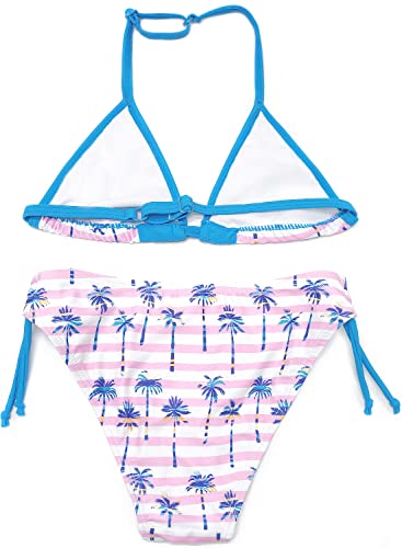 Image of SHEKINI Girls Swimwear Halter Triangle Bikini Set Ruffled Hawaii Beach Sport Two Piece Swimsuits