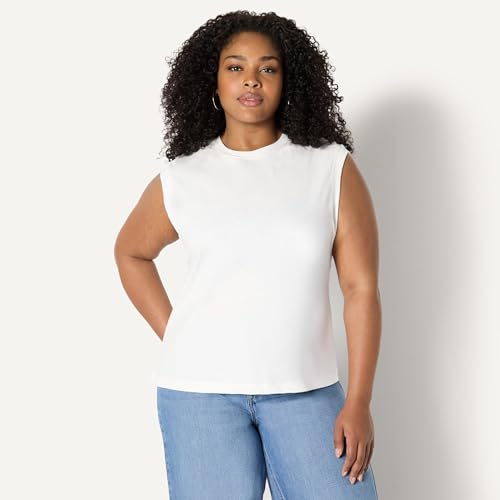 Image of Amazon Essentials Women's Relaxed-Fit Cotton Muscle Tee