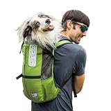 K9 Sport Sack Trainer | Mochila para Transportar Perros y Mascotas pequeños y medianos | Portamascota orientada hacia Delante | Aprobada por Veterinarios (L, Verdery)