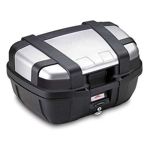 Generico Givi Top Case TRK52N TREKKER Valise noire 52 l avec finition en aluminium compatible avec Givi plaques et supports monokey