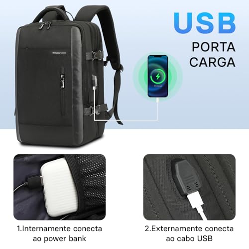 Mochila de Viagem Expansivel Masculina Feminina Para Notebook