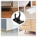 Uonlytech 20pcs Adjustable Furniture Leg Clips - Black Plastic Cabinet Feet - Kick Skirting Board Trims - Clip On Table Legs