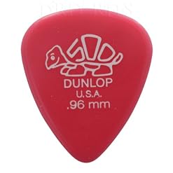 Dunlop Lot de 12 médiators Delrin pour guitare – 0,96 mm, couleur rose foncé, livrés dans une boîte métallique - Les Beatles, Paul McCartney, John Lennon, RIngo Starr, George Harrison