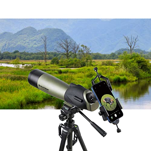 [Upgraded] Vankey Large 2-Axis Adjustable Universal Spotting Scope Phone Adapter, Quick Aligning Metal Cell Phone Scope Adapter Mount For Binoculars, Telescope, Monocular, Microscope, Black #TOP5