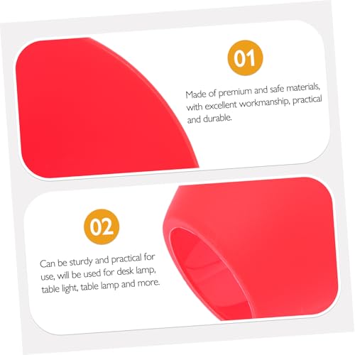 Image of Plastic Red Horseshoe Lampshade Replacement: 4pcs Floor Lamp Shade Bedroom Light Covers Ceiling Fan Globe Replacement for Multi- Head Stand up Lamp