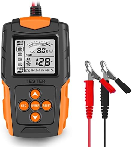 Car Battery Tester 12V 24V Automotive Battery Tester CCA Digital Auto Battery Analyzer Accurate Battery Diagnostic Tool for Car Truck Motorcycle ATV SUV Boat Yacht (8-30V)