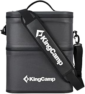 KingCamp Double Layer Cooler Bag Insulated Leak Proof Soft Cooler Bag Lightweight Portable Camping Cooler For Beach Picnic Lunch Hiking Travel Keep Ice 48 hours 16 Cans Soft Sided Cooler Bag