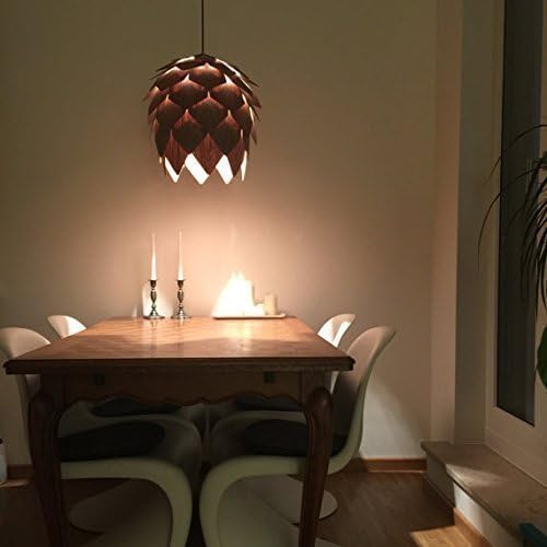 Handmade Wood Hanging Pendant Light,Walnut Pine Cone Pendant Lamp,a Beautiful Pendant for Dining Room, Ceiling Lighting, Hanging Light, fixtures