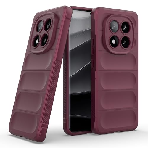 Image of amazon basics Back Case Cover for Mi Redmi Note 14 Pro Plus 5G | Compatible for Mi Redmi Note 14 Pro Plus 5G Back Case Cover | Liquid Silicon Magic Case with Camera Protection | Plum