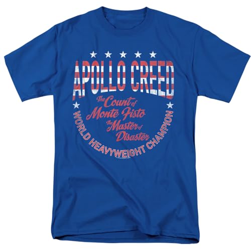 Popfunk Rocky Apollo Creed Count of Monte Fisto Unisex Adult T-Shirt - XL - Royal Blue