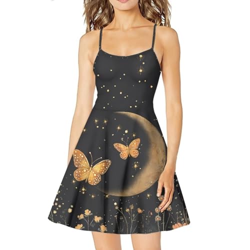 Image of Biyejit Women Casual Loose Dress Strap Long Summer Beach Swing Dress