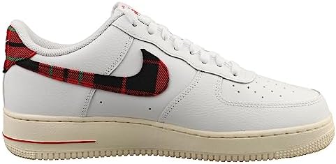 Nike Men's Air Force 1 Lv8 Basketball Shoes, White/University Red-stadium Green, 9 | Image 5