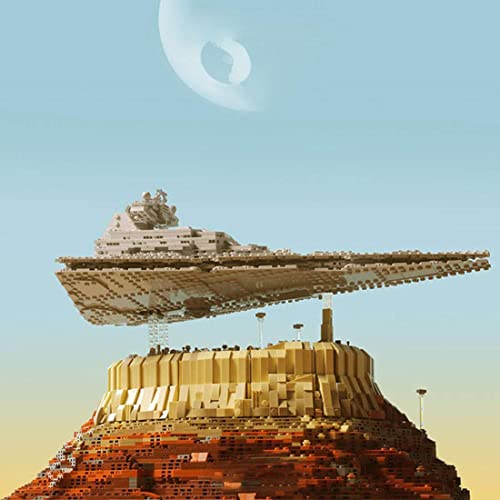 YLPCK Technik Baustein Sternenzerstörer Bauset, Moc Das Imperium über Jedha City, 5162 Klemmbausteine Super Star… – Bild 6