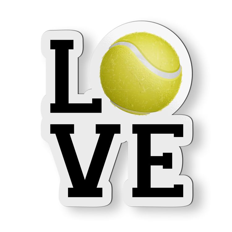 Imán decorativo Love Tennis Ball 5 pulgadas miniatura 1