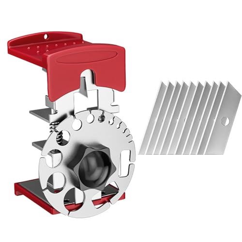 Pelacables de Mano Universal,Pelacables Electricista Profesional,Pelador de Cables con 10 Hoja de Repuesto,para Reciclar Cobre,Aleación Aluminio,Desechos Cable Plano y Redondo,106x70mm