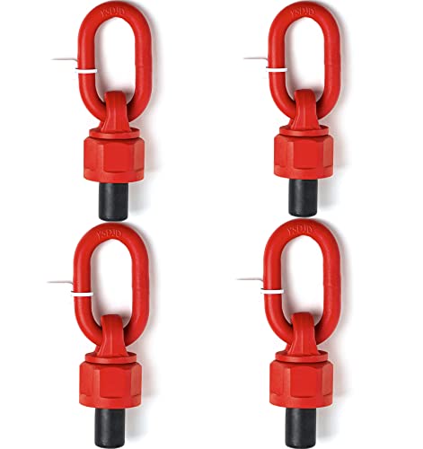 Image of 4pcs M20 x 30 2Ton-4Ton G80 Swivel Eye Bolt Alloy Steel Material 360 Rotation Hoist Ring Heavy Duty Large Carrying Capacity Eye Bolt Tensile Strength ob is 1080MPa