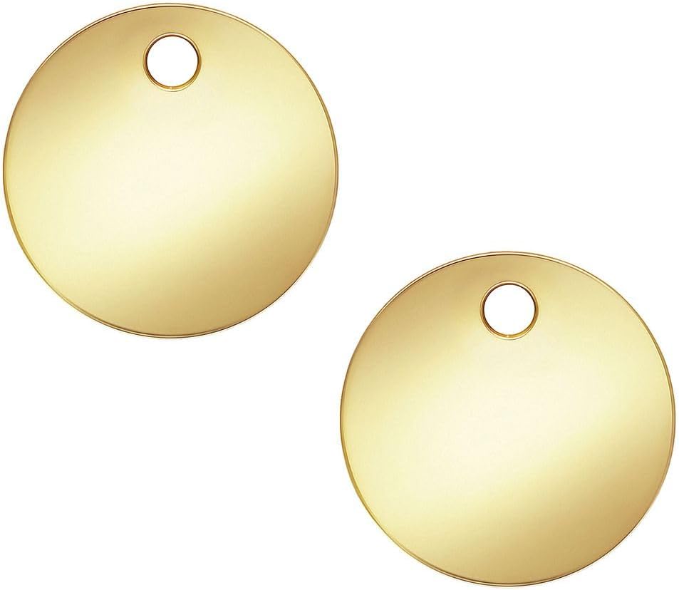 Adabele Real 1/20 14K Gold Filled Round Stamping Blank Disc Drops