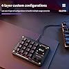 Double Knob Custom Macro Pad Programmable Designer Mini Keyboard 16 Keys with Screen (Black,KB16)