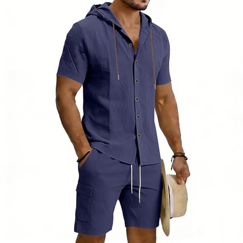 Ensemble homme sweat capuche résout le manque de confort en été Navy M