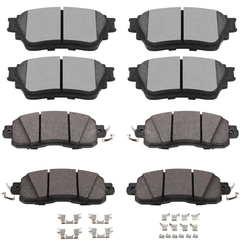 Image of SCITOO D1650 D2200 Front Semi-Metallic Rear Ceramic Brake Pads Sets w /Hardware Replacement For Nissan For Altima 2019-2022
