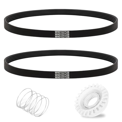 Image of Washing Mechine Repair Kit(WH05X24185 Washing Machine Clutch + WH01X24434 Washer Spring + 2 X WH01X27538 Washer Drive Belt), for GE /Hotpoint Washer Parts Replacs 4588013 AP6328256 PS /EAP11729473